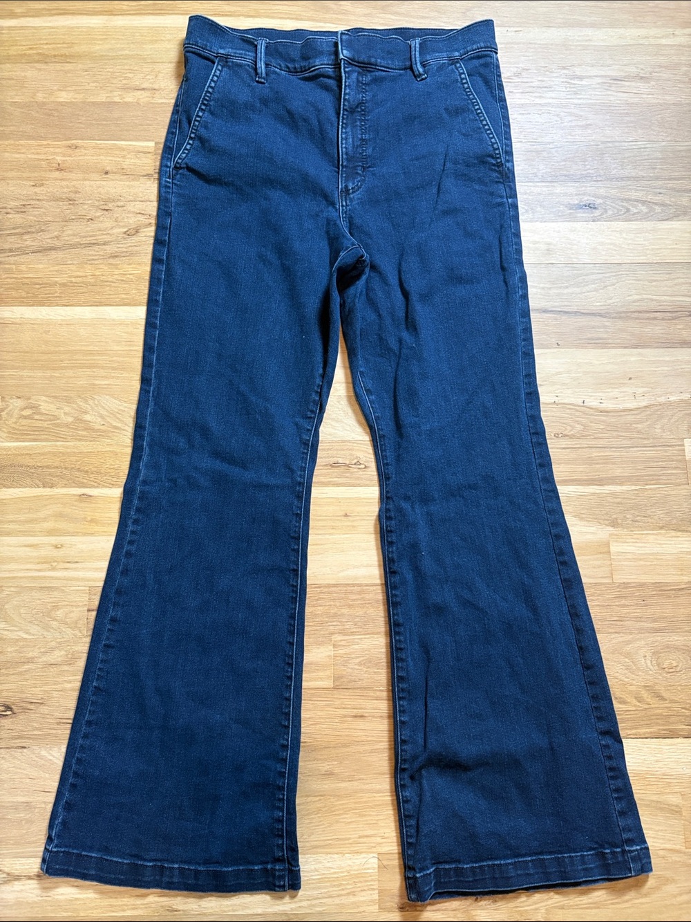 Ann Taylor High-Waist Dark Wash Flare Denim Jeans 12